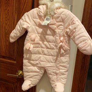 Brand new baby pink first impression snowsuit 3-6m